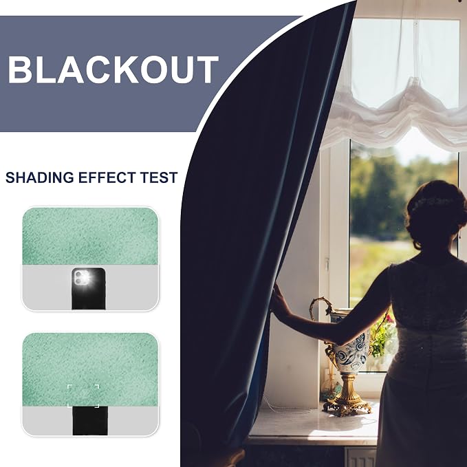 JIUZHEN Blackout Curtains for Bedroom– Thermal Insulated, Noise Reducing Room - Image 3