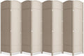 8 Panel Room Divider, 6Ft Folding Privacy Screen, Tall by cocosica