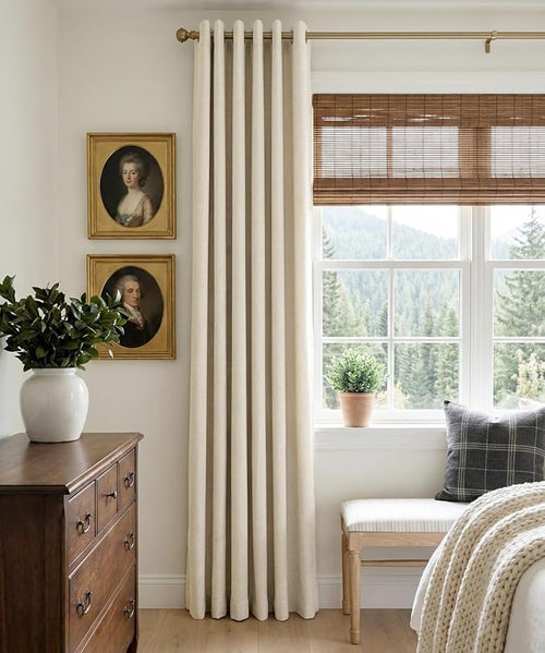 100% Blackout Shield Linen Blackout Curtains - Image 2