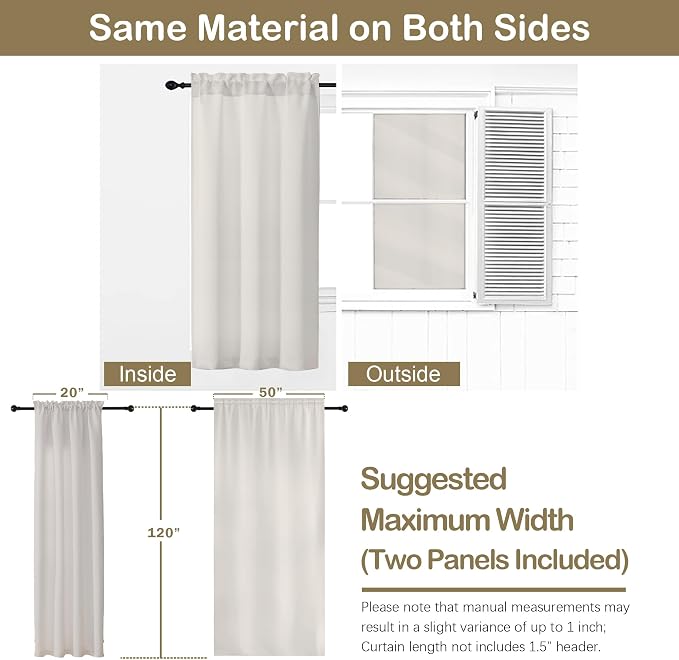 OVZME Extra Long 10 FT Room Darkening Curtains - Image 2