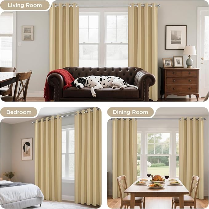 Joydeco Blackout Curtains 72 Inch Length 2 Panels Set, Thermal Insulated Long - Image 6
