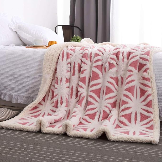 LOMAO Sherpa Fleece Blanket for Mom Cozy Soft Throw Blanket for Women Men - Image 7