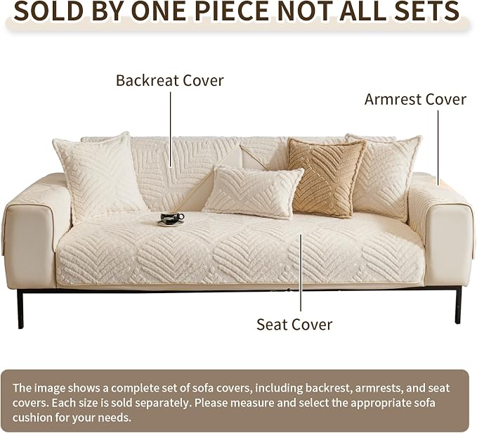 Plush Sectional Couch Cover, Soft Non-slip Sofa Cover, Funny Fuzzy Pet Couch - Image 6