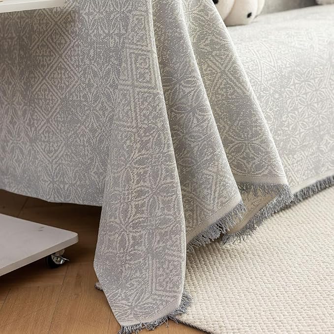 ROOMLIFE Gray Couch Cover Boho Sofa Covers - Image 8