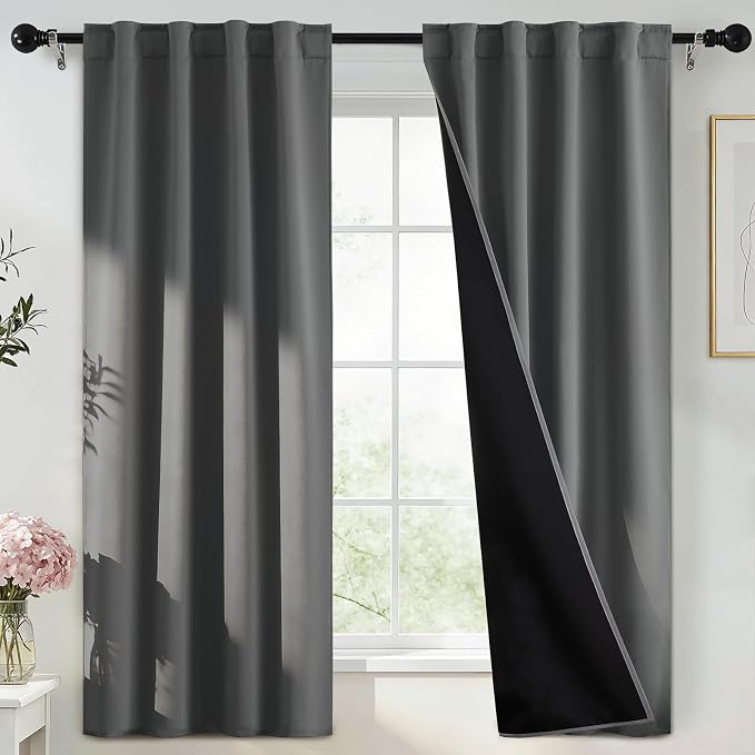 Yakamok Blackout Curtains Thermal Insulated Window Treatment Panels Room by Yakamok