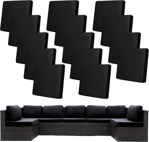 14 Pcs Stretch Patio Cushion Covers, Outdoor Couch Covers Replacement, Outdoor by BIETYONE