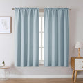 Chyhomenyc Bennet Aqua with Greenish Tone Curtains 63 Inch Length 2 Panels by Chyhomenyc