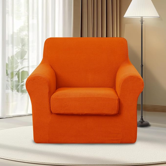 U-NICE HOME 2 Pieces Chair Covers Stretch Couch Cover Sofa Cover Washable Chair - Image 2