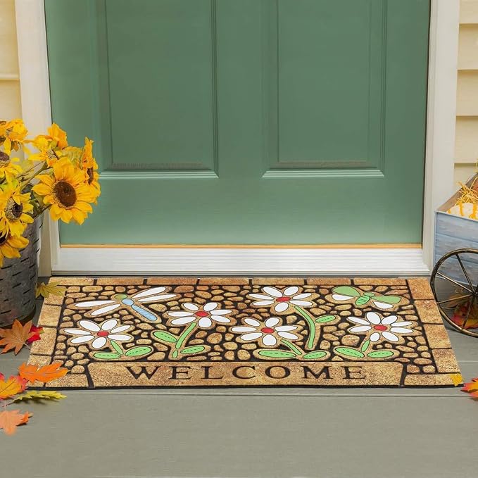 CHICHIC Welcome Door Mat 17x 30 Inch Front Doormat Outdoors - Image 2