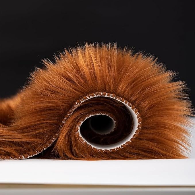 Faux Fur Rug Runner 2x6 ft Caramel - Image 9