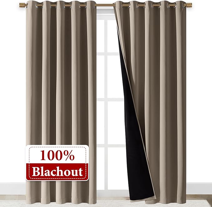 NICETOWN Total Shade Curtains and Draperies, Heavy-Duty Full Light Shading - Image 2