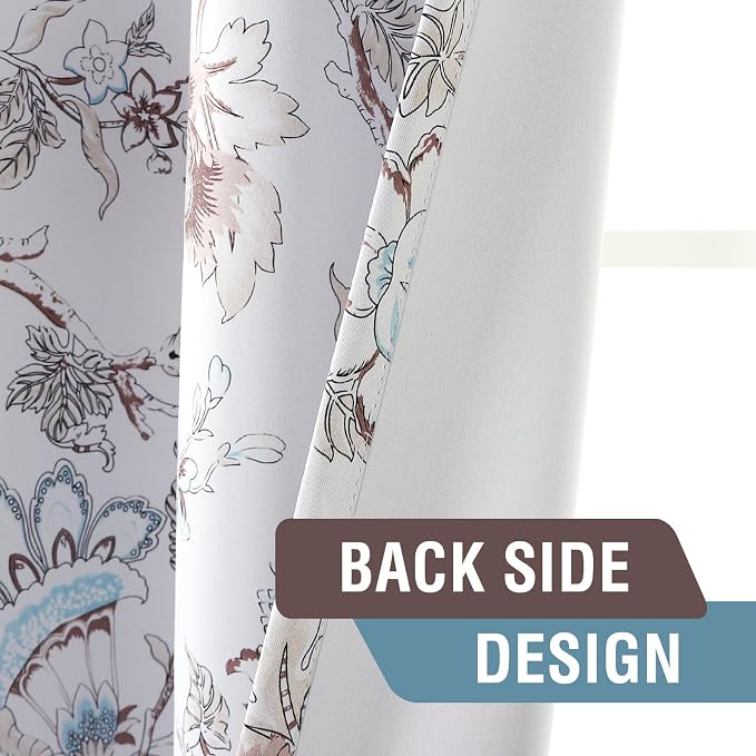 H.VERSAILTEX Blackout Curtains 108 Inch Length 2 Panels Set Floral Print - Image 6