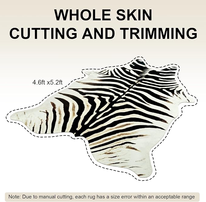 BENRON Zebra Rug, Cute Animal Hides and Skins - Image 6
