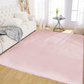 Latepis Pink Rugs for Bedroom Grils 4x6 Washable Fluffy Non-Slip Rug Soft Faux by Latepis