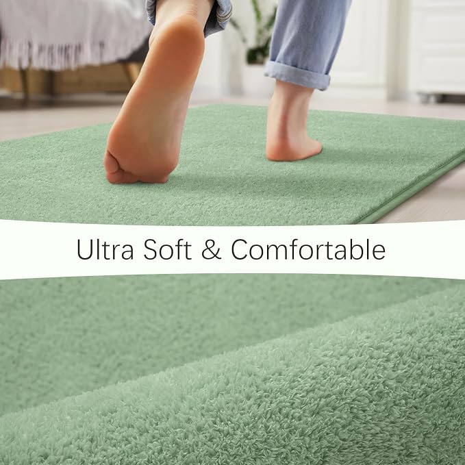 Soft Rugs for Living Room 4x6 Light Green, Modern Area Rug for Bedroom Nursery - Image 5