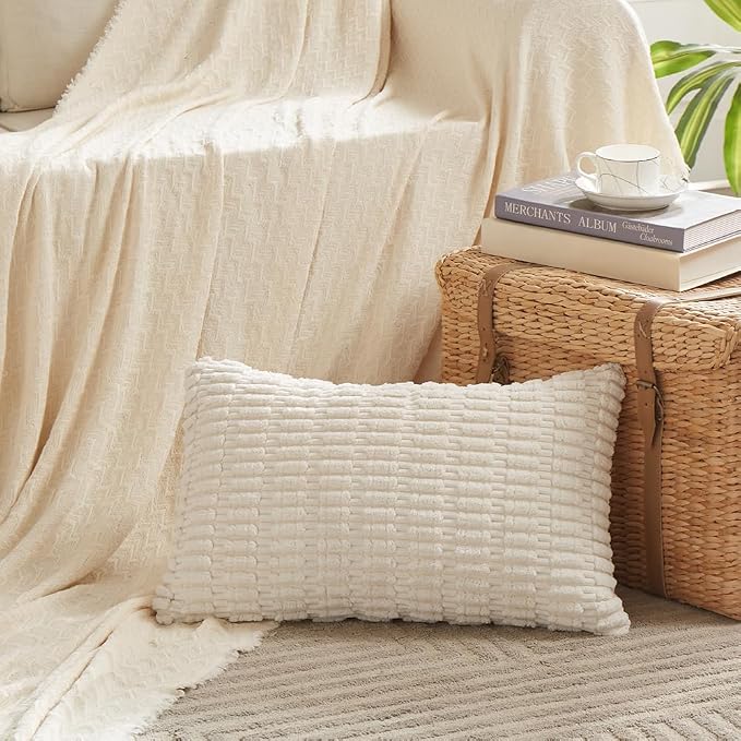Fancy Homi 4 Packs Fall Boho Long Lumbar Decorative Throw Pillow Covers 14x24 - Image 2
