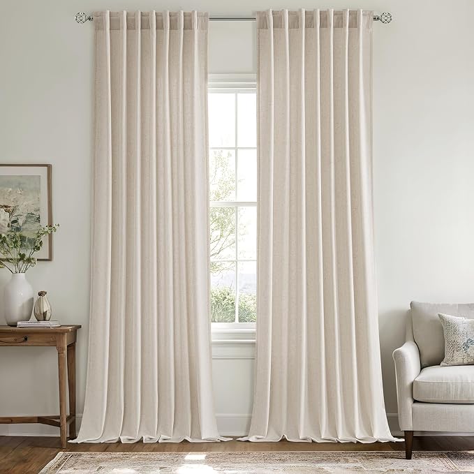 MIULEE Non-See-Through Privacy Curtains 2 Panels, Light Filtering Window - Image 3