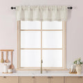 Chyhomenyc Natural Valance for Windows, Light Filtering Faux Linen Slub by Chyhomenyc
