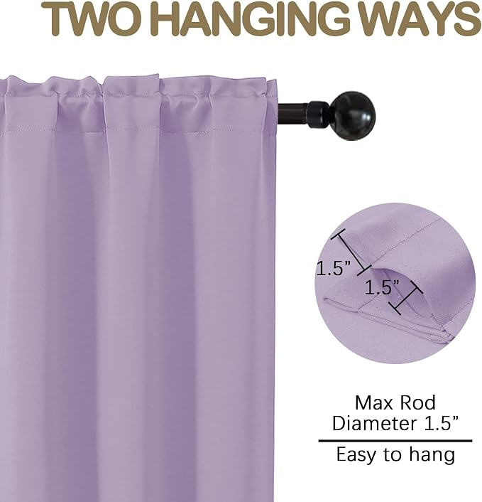 OVZME Lavender Blackout Curtains - Image 4