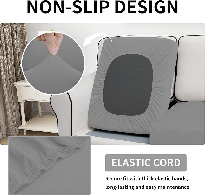 Easy-Going Waterproof Loveseat Cushion Covers, Non-Slip Leakproof Sofa Seat - Image 3