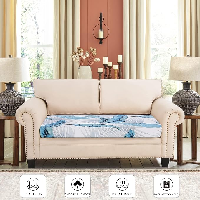 SearchI Stretch Printed Sofa Couch Cushion Covers Replacement Chair Cushion - Image 2