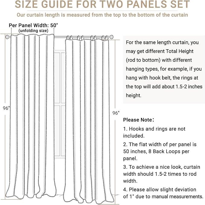100% Blackout Shield Linen Blackout Curtains - Image 9
