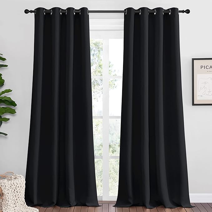 NICETOWN Halloween Patio Blackout Curtain Shades, 2 Panels, 55 inches x 108 by NICETOWN