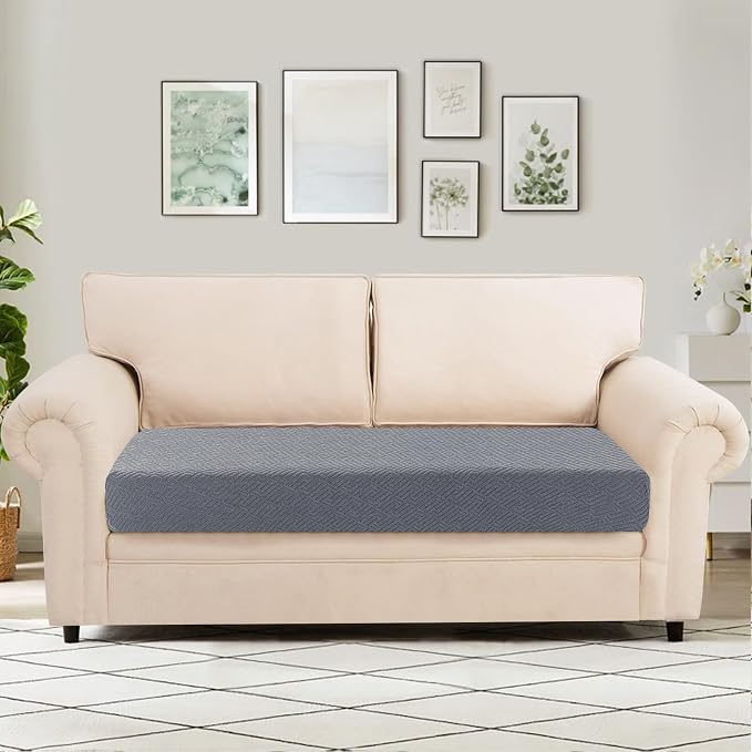 SearchI Stretch Jacquard Sofa Couch Cushion Covers Replacement Reversible - Image 2