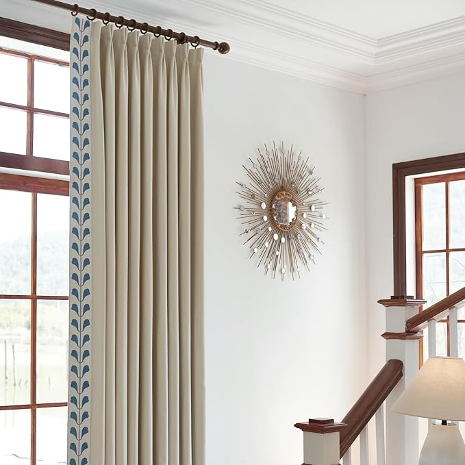 VisionaryHomeDesign Beige Linen Pinch Pleated Curtains, Memory Trained Curtains - Image 4