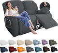YEMYHOM 6 Pieces Stretch Loveseat Recliner Slipcover Jacquard Recliner Sofa by YEMYHOM
