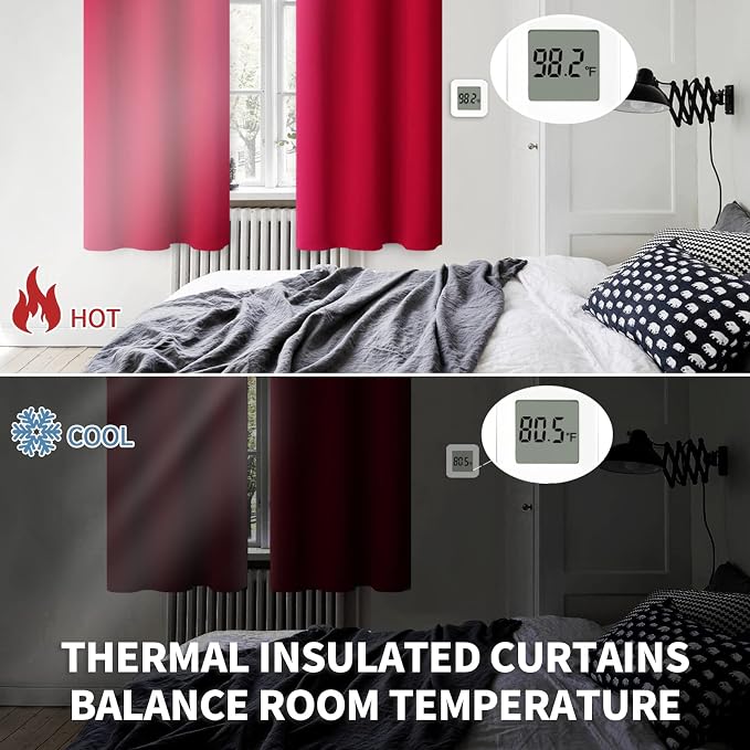 BGment Christmas Room Darkening Curtains 63 Inches Long - Image 4