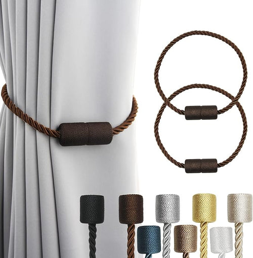 2 Pack Strong Magnetic Curtain Tiebacks Outdoor Elegant Decorative Tie Backs by CurtainTiebacks