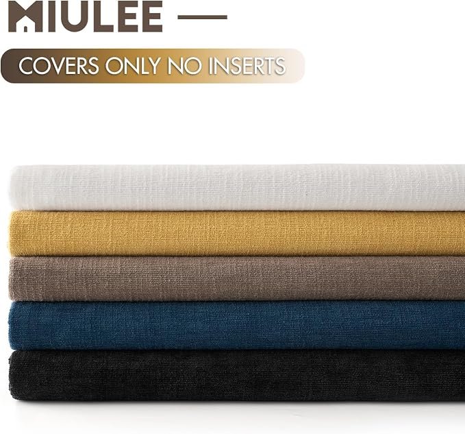 MIULEE Black Couch Pillow Covers 18x18 Inch - Image 6