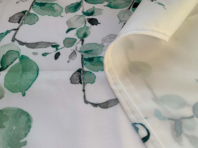 Watercolor Green Leaves Window Valance - Image 5