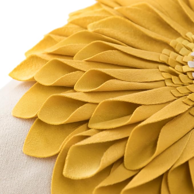 OiseauVoler 3D Sunflowers Handmade Throw Pillow Covers Decorative Pillowcases - Image 6