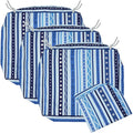 NettyPro Outdoor Cushion Slipcovers Waterproof 4 Pack Patio Chair Seat Cushion by NettyPro
