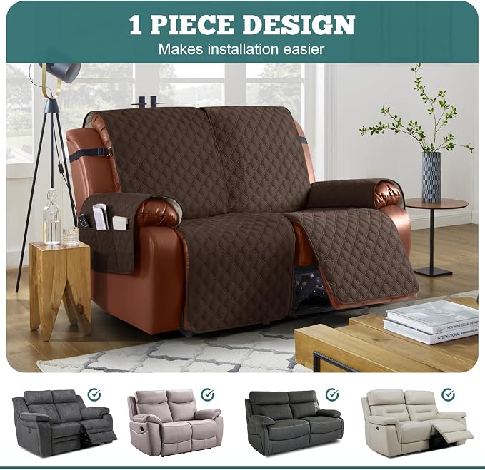 Ruaozz Waterproof Recliner Sofa Covers, 1-Piece Couch Covers - Image 3