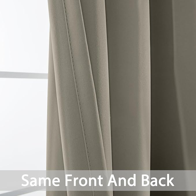 Yakamok 84 Inch Long Light Blocking Blackout Curtains, Room Darkening Thermal - Image 3