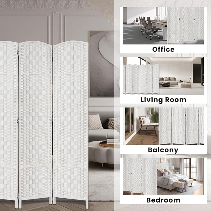 Rose Home Fashion Room Divider, 6 ft Tall Room Dividers and Folding Privacy - Image 7