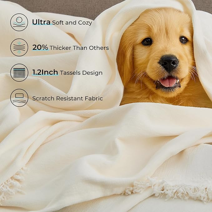 CAPALOCA Sectional Couch Covers, 2 Pieces Chenille Sofa Cover L Shaped Couch - Image 3