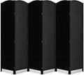 6 Panel Room Divider, 6Ft Folding Privacy Screen, Tall by cocosica