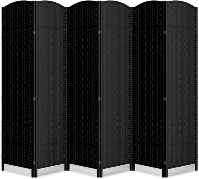 6 Panel Room Divider, 6Ft Folding Privacy Screen, Tall by cocosica