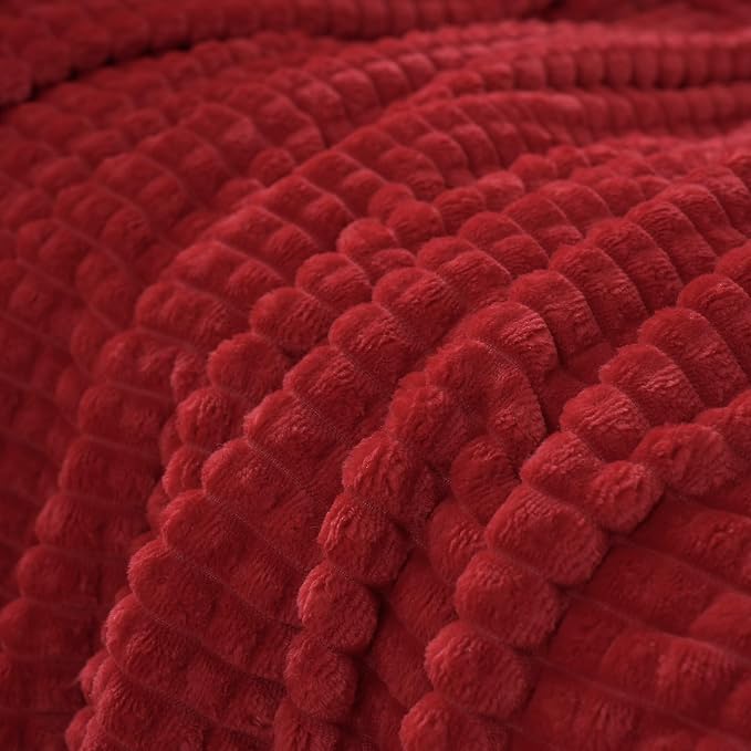 Red Throw Blanket 50"×70" Decorations Fleece Super Soft Plush Fuzzy Cozy Blanket - Image 7