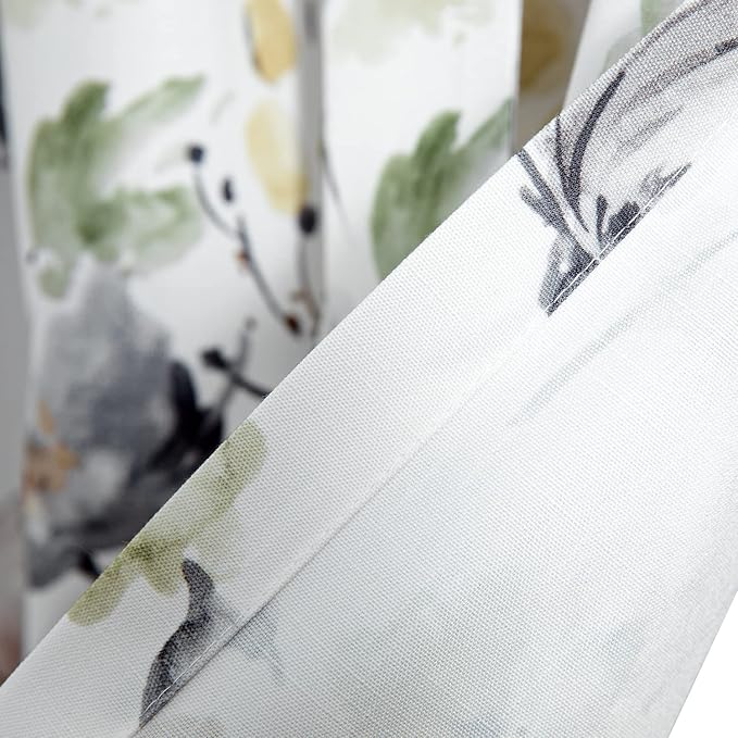 Leeva Valances Curtains for Dining Room, Tie Up Classical Lotus Pattern Elegant - Image 6