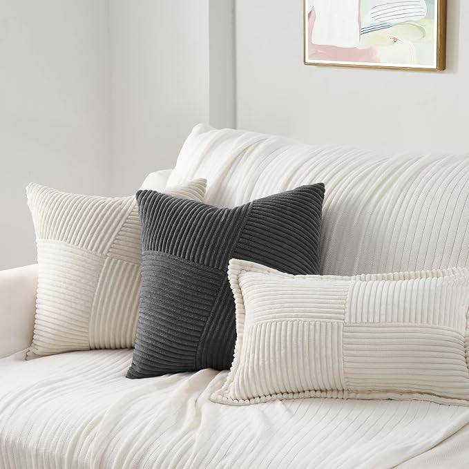 Topfinel Darkgrey Throw Pillow Covers 20x20 Inch Set of 2 Modern Farmhouse Home - Image 7
