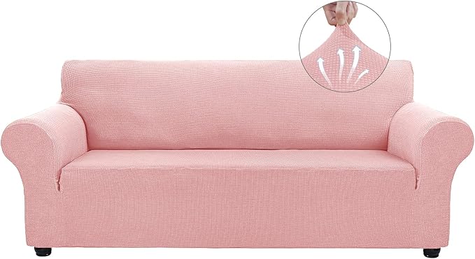 Asnomy Couch Covers for 3 Cushion Couch Stretch Sofa Covers Slipcovers by Asnomy