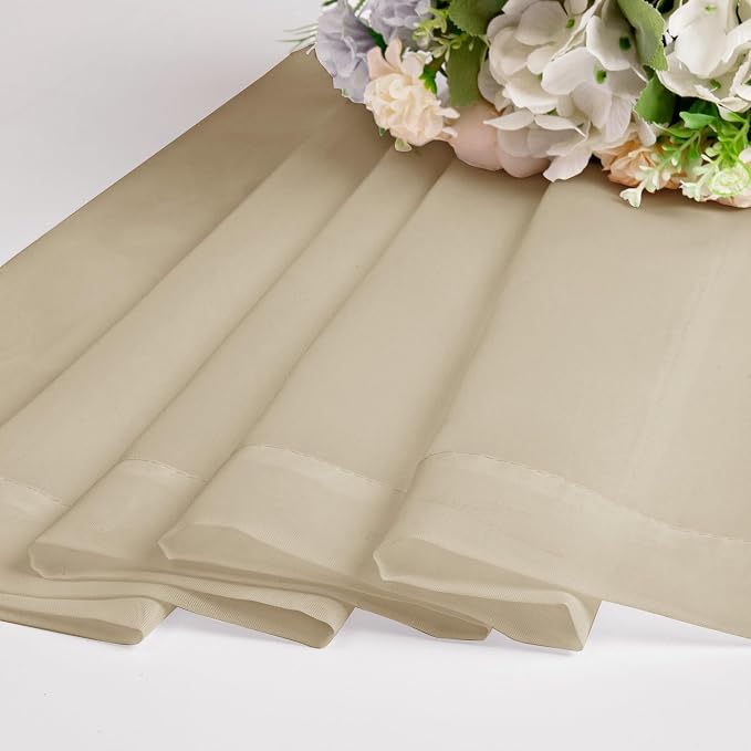 OWENIE Taupe Sheer Curtains 78 inches Long - Image 8