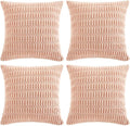 Fancy Homi 4 Packs Boho Pink Decorative Throw Pillow Covers 18x18 Inch by Fancy+Homi