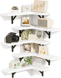Fixwal Floating Shelves for Wall, Rustic Wood Wall Mounted Corner Shelf for by Fixwal