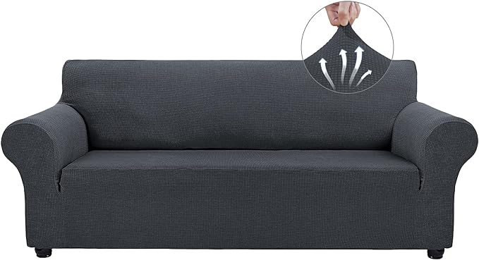 Asnomy Couch Covers for 3 Cushion Couch Stretch Sofa Covers Slipcovers by Asnomy